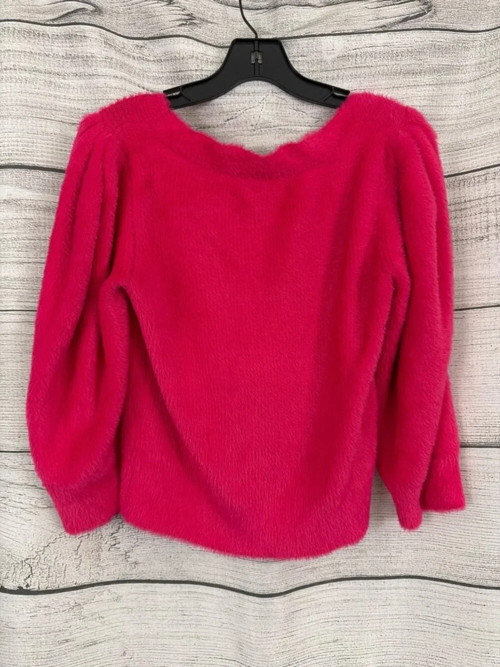 NWT Free People Moonbeam Raspberry Pop Faux Fur Sweater Size M